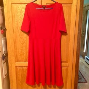 Red A-line dress